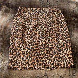 LOFT Leopard Pencil Skirt - Size 00P